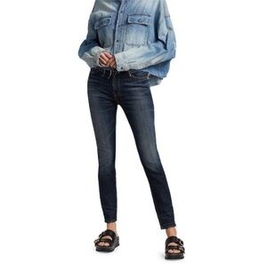 R13 Alison Skinny Jeans in Howell Indigo Cut Out Back Hem Size 28